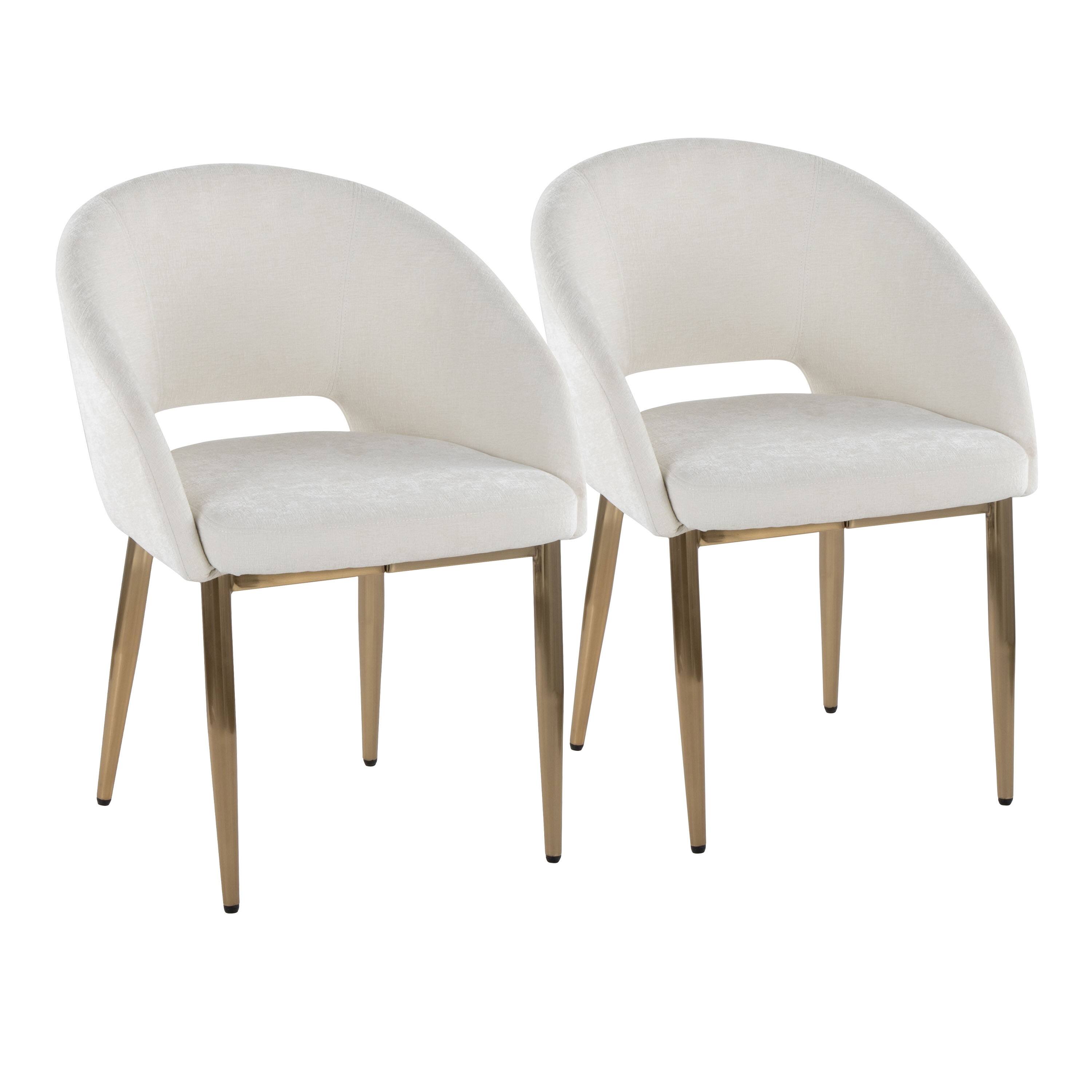 Option Off-White Fabric/Gold Finish