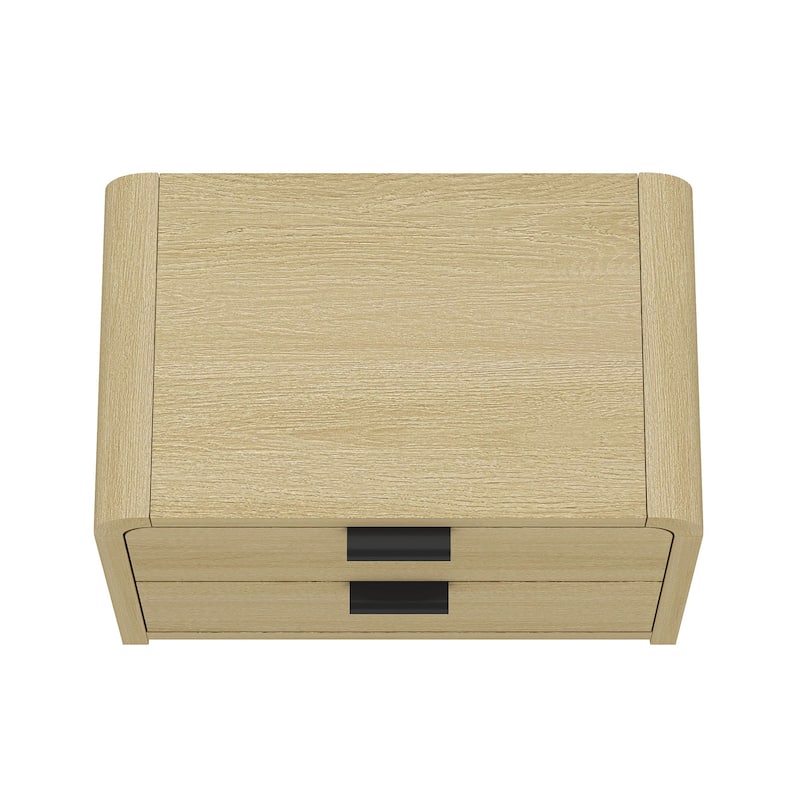 Manhattan Comfort Grace Modern Nightstand with 4 Drawers Set of 2