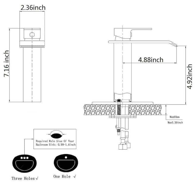 Stylish Waterfall Faucet High Quality, Easy Control and Effortless Installation