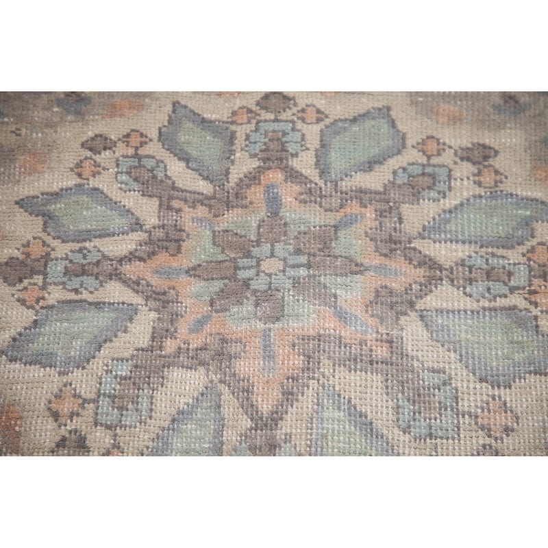 Hand Knotted Oriental 100% Wool Carpet Traditional Floral Green Tabriz Area Rug - 11' 7'' X 8' 1''