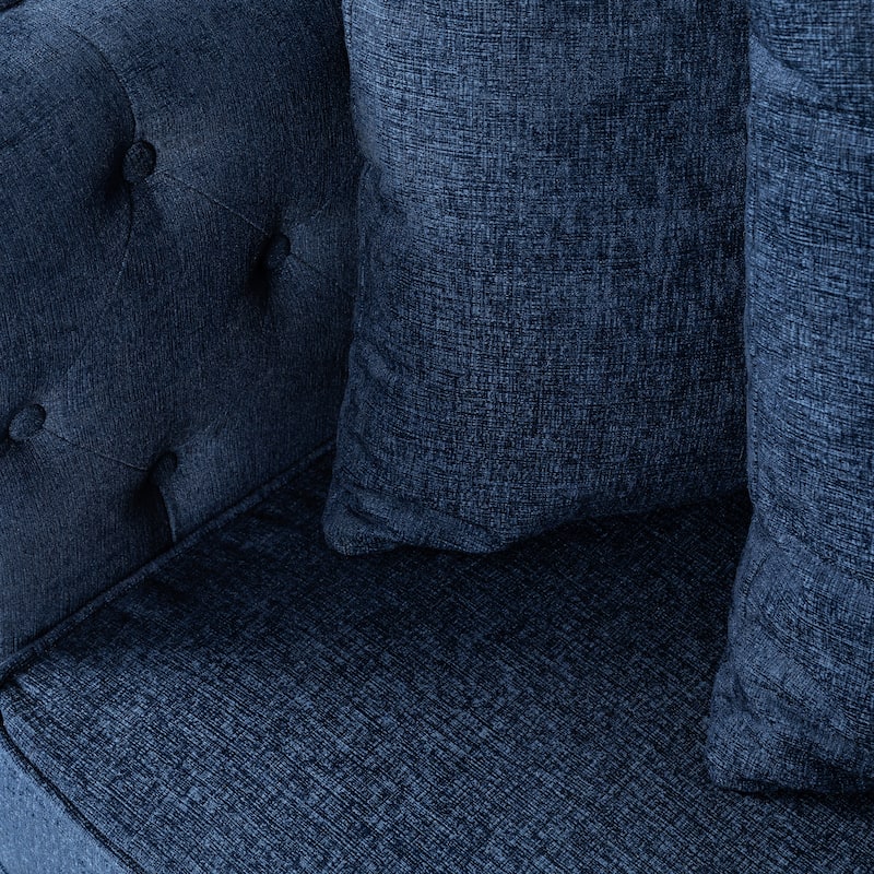 Borah Tufted Loveseat with Accent Pillows by Christopher Knight Home