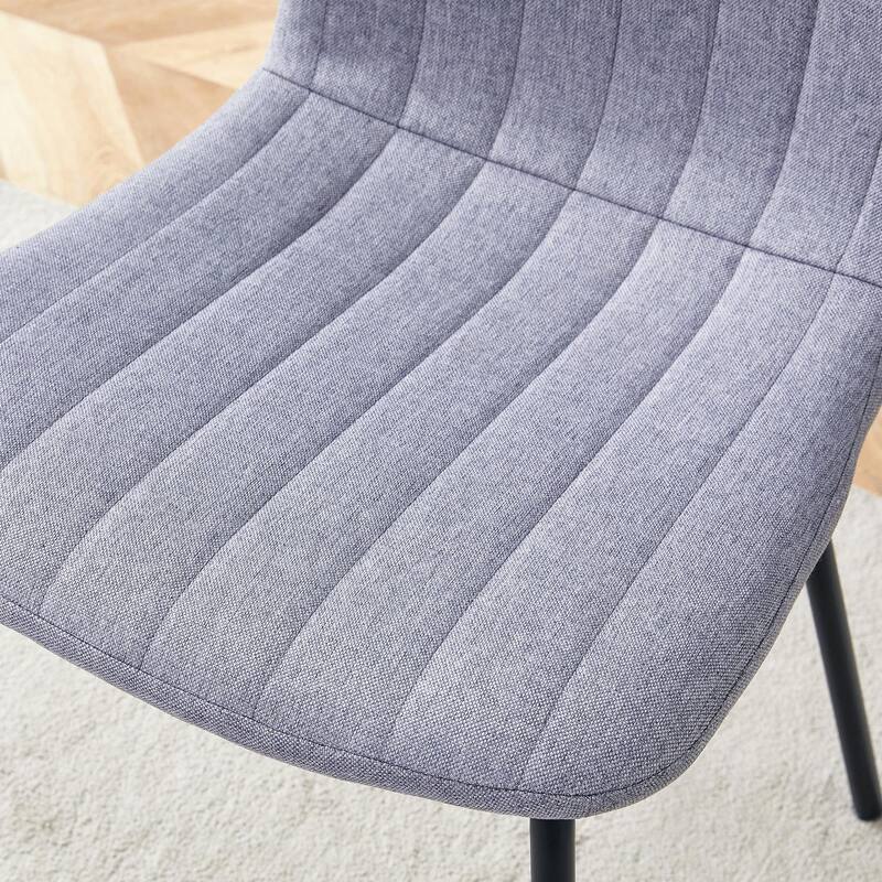 Luxury Minimalist Chairs-A Set Of 4 High Quality Dining Chairs.The Integral Metal Leg Structure