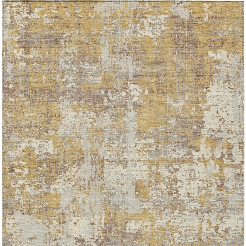 HomeRoots Abstract Transitional Rectangle Outdoor Rug