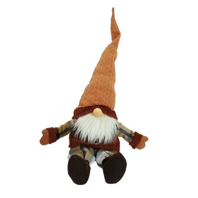 Polyester-Blend Gnome Decor with Orange Hat