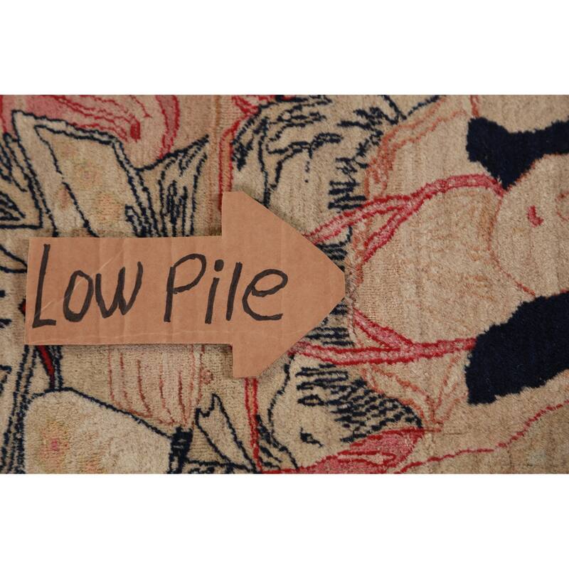 Antique Vegetable Dye Kerman Ravar Persian Rug Handmade Wool Carpet - 1'11" x 2'6"