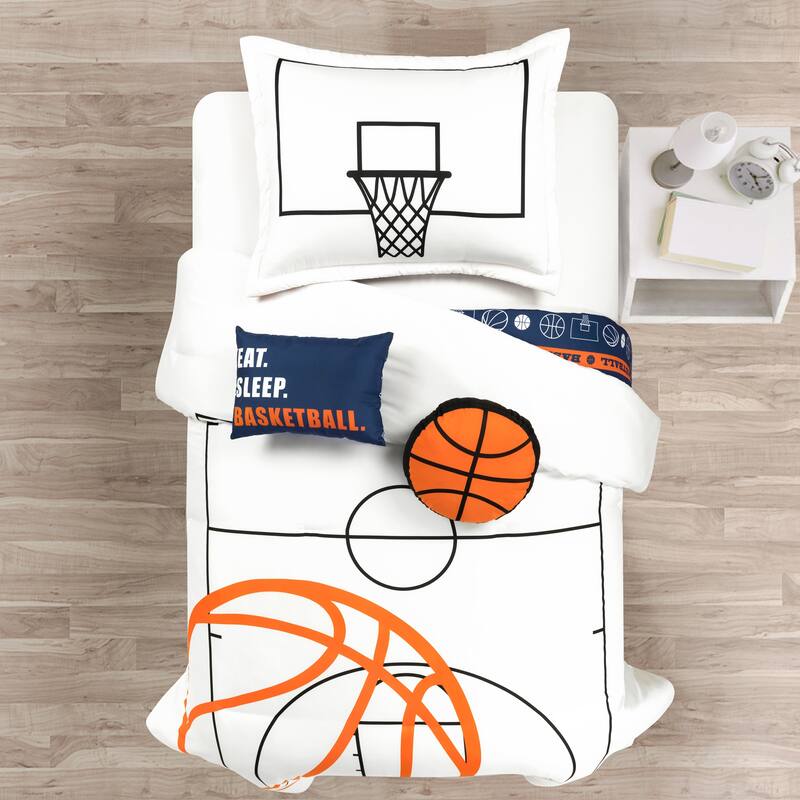 Lush Decor Basketball Game Reversible Oversized Comforter Set