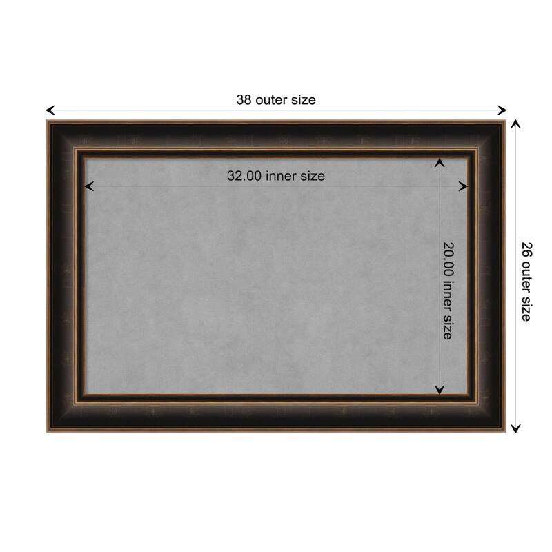Amanti Art Villa Oil Rubbed Bronze Framed Magnetic Board - Board Size 32x20