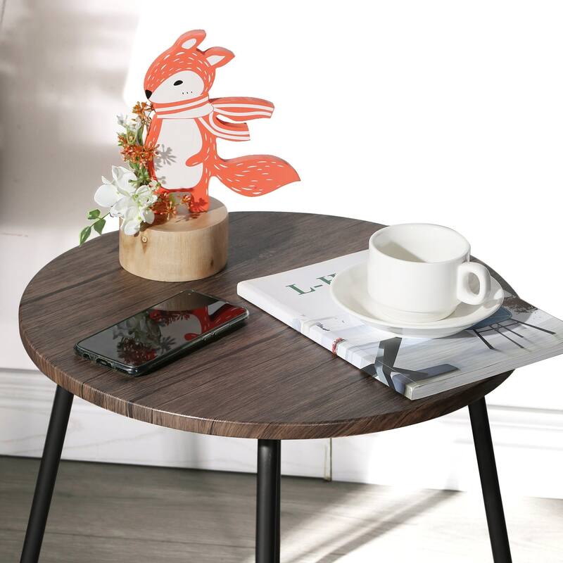 VECELO Modern Small Round Coffee tables