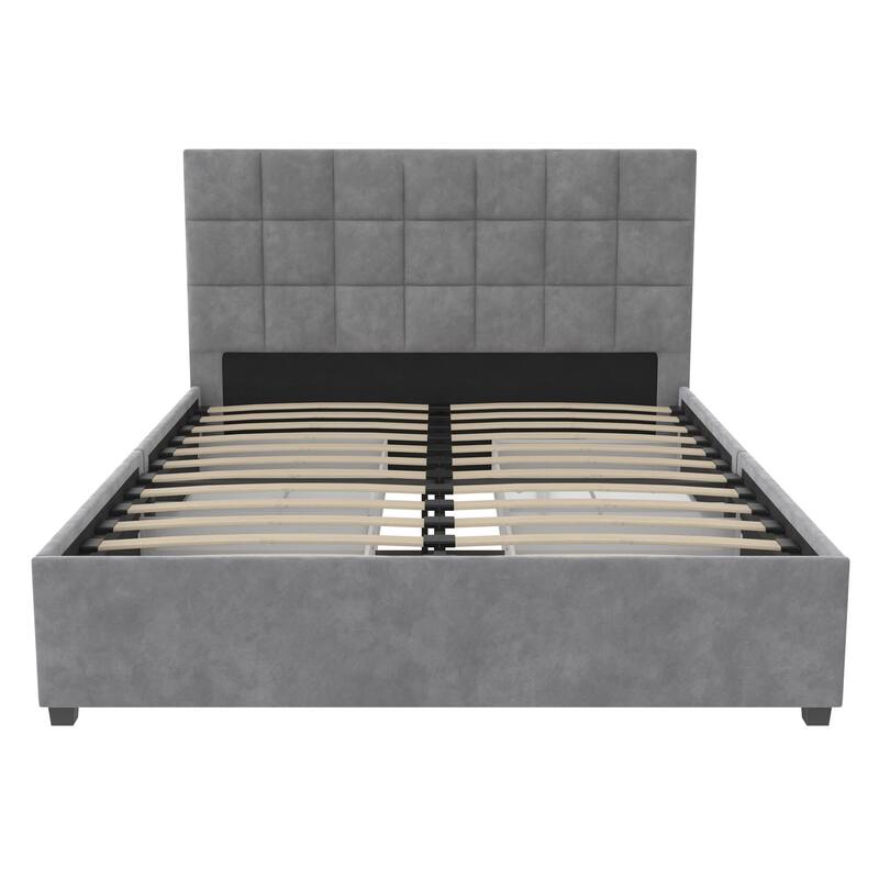 CosmoLiving Serena Upholstered Bed with Drawers