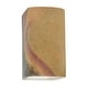 preview thumbnail 1 of 0, Justice Design Ambiance - Small ADA Rectangle Wall Sconce - Closed Top - Replaceable Bulb Harvest Yellow Slate