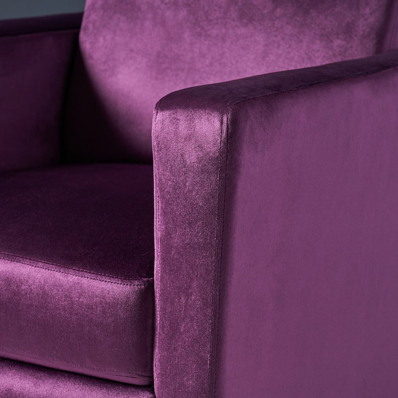 Brightwood Modern Velvet Recliner w/ Steel Legs by Christopher Knight Home