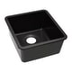 preview thumbnail 3 of 7, 16 Inch Lexicon Platinum Quartz Composite Drop-in Undermount Single Bowl Galaxy Black Kitchen Sink LP-1618-K-SO