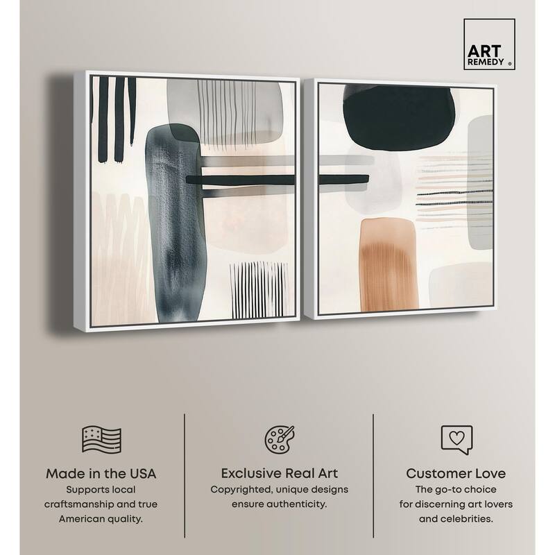 Softened Dimensions Canvas Set of 2 by Art Remedy