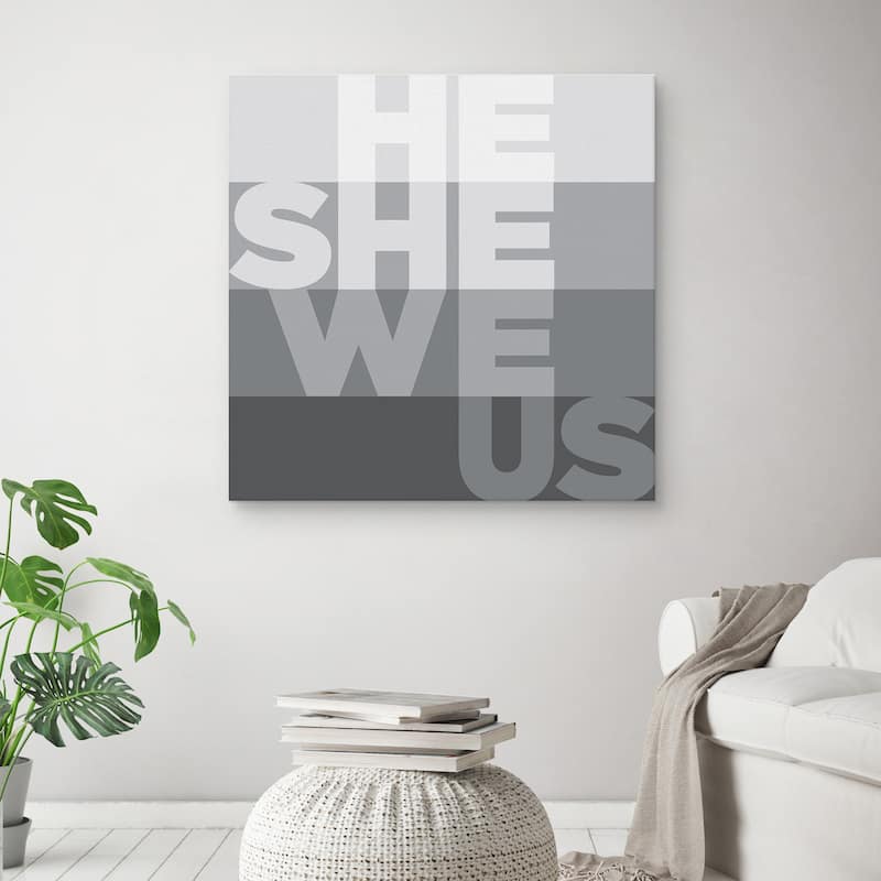 He She We Us by Parker Jones Canvas Art Print