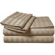 preview thumbnail 10 of 20, Luxury 500 Thread Count Egyptian Cotton Solid or Striped Sheet Set California King - Cobblestone (Damask Stripe)