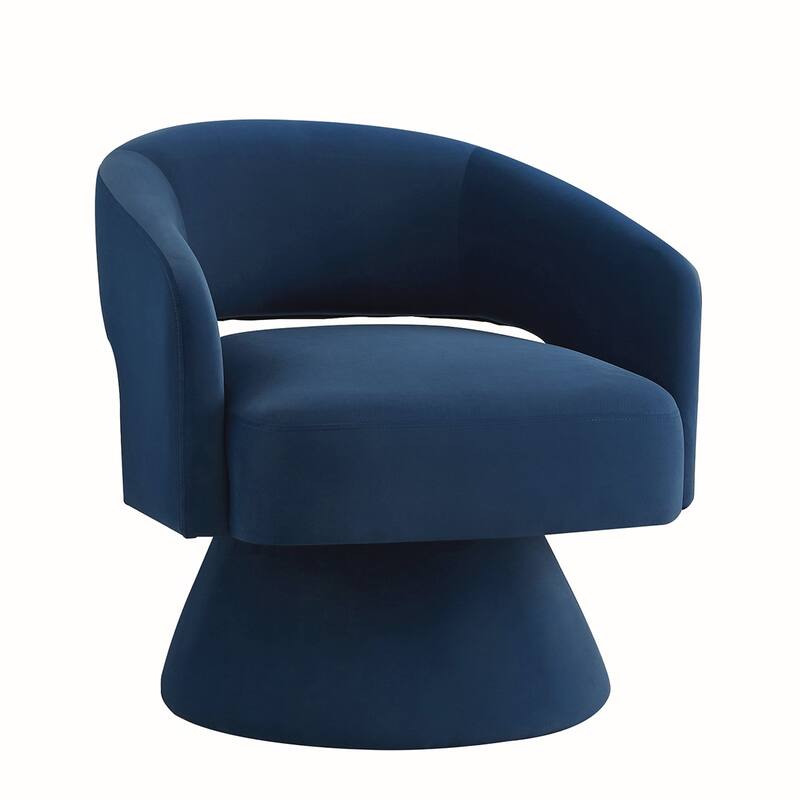 360 Degree Velvet Swivel Barrel Chair