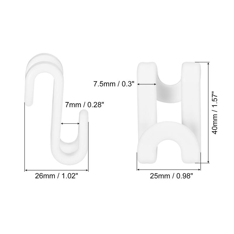 Clothes Hanger Connector Hooks, 30Pcs - ABS Hanger Extender Hooks - Beige