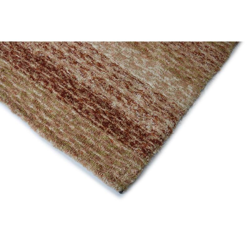 Addison Sanibel Striped Grey Shag Area Rug