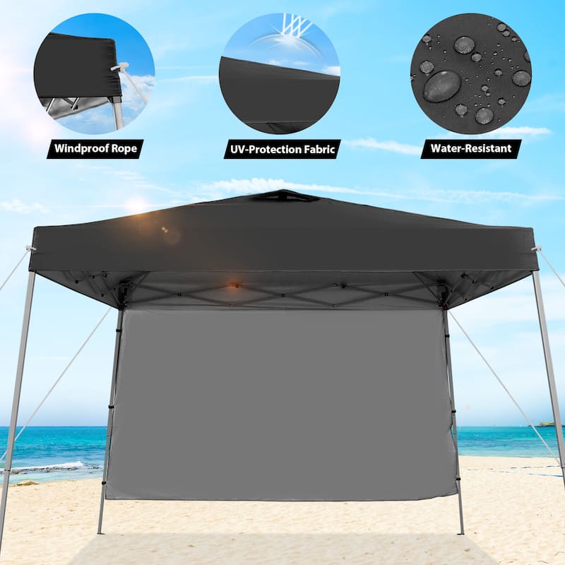 Ainfox 8 x 8 ft Pop-up Canopy Tent, Outdoor Gazebo for Beach, Sun Shade