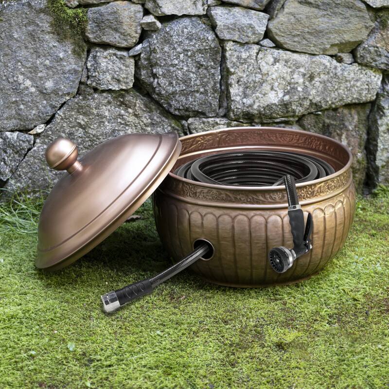 La Jolla Hose Pot with Lid - Copper Finish