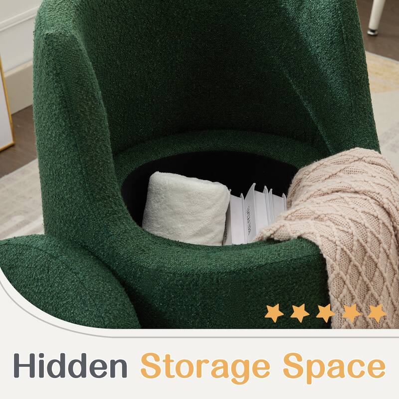 Boucle Make-Up/Vanity Stool, Hiden Storage Space, Stylish Appearance