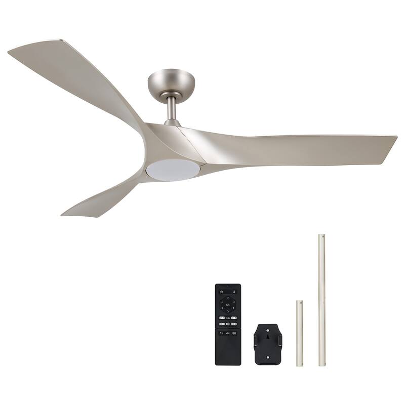 CO-Z 52" Modern Ceiling Fan with Dimmable LED Light and Remote