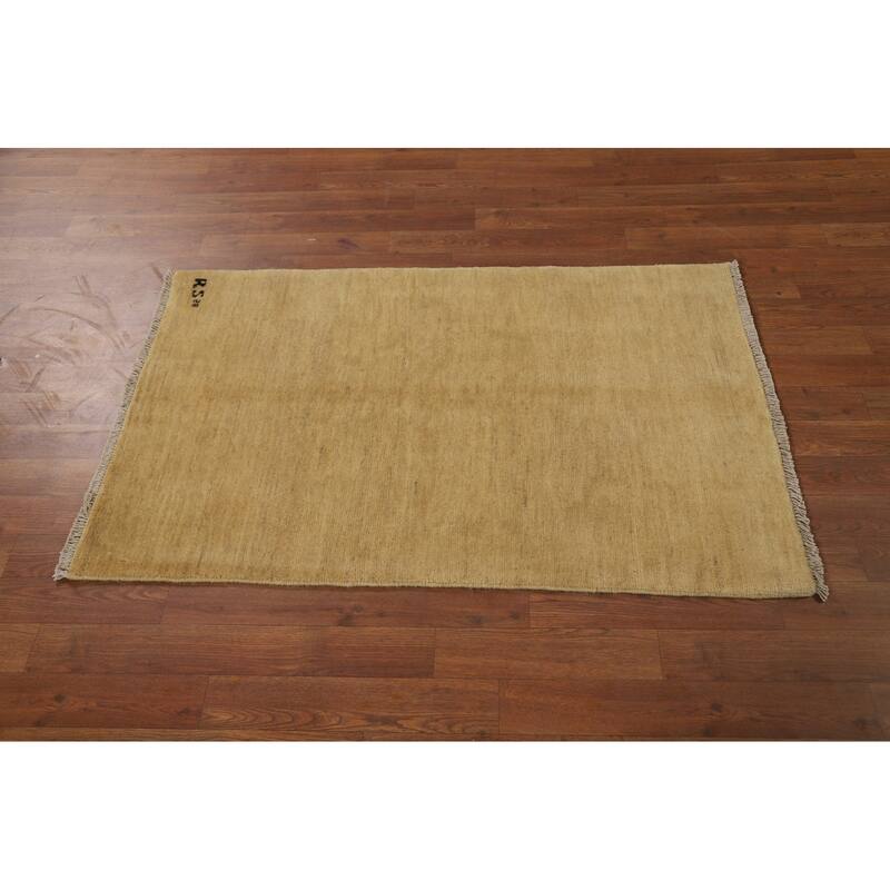 Contemporary Gabbeh Oriental Foyer Rug Handmade Modern Wool Carpet - 2'7"x 4'1"