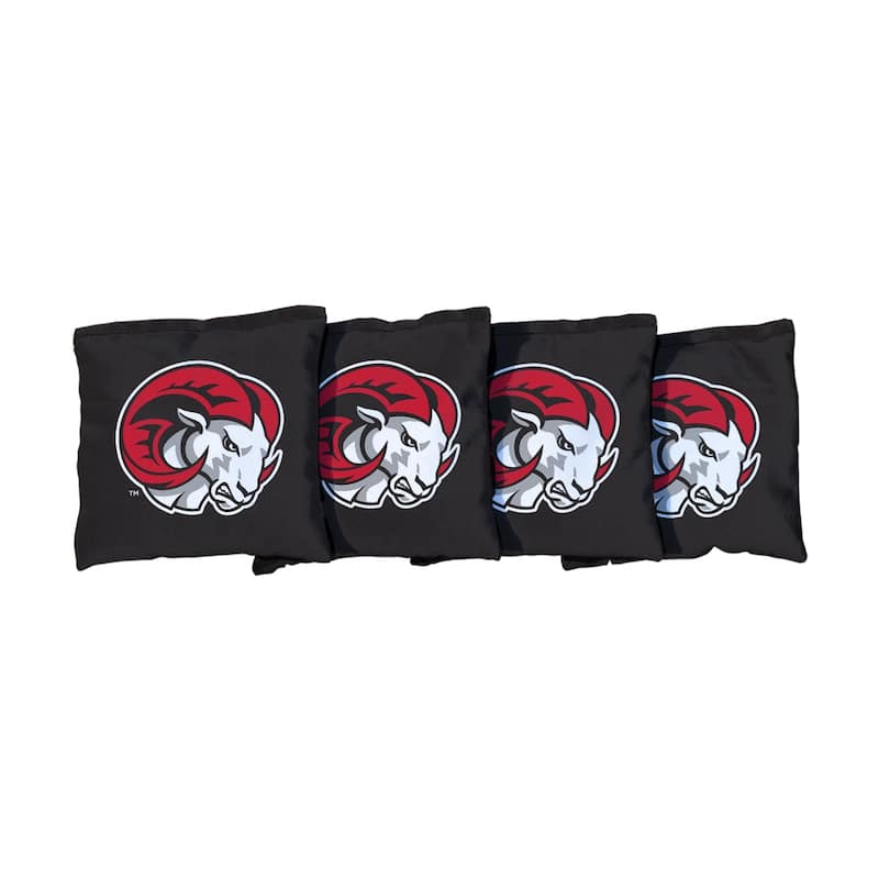 Winston Salem State WSSU Rams Black Cornhole Bags - All-Weather Resin Filled