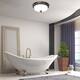 Ultra Quiet Bathroom Exhaust Fan with LED Light and Nightlight 110CFM 1.5 Sone with Round Frosted Glass Cover