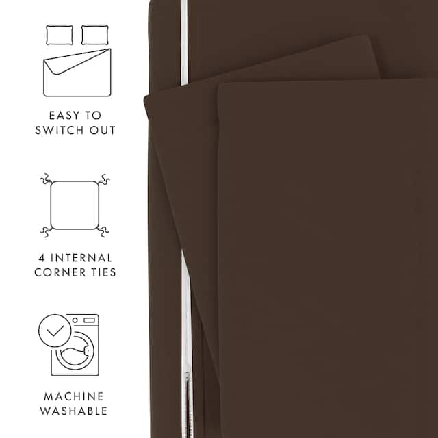 Soft Essentials Oversized 3-piece Microfiber Duvet Cover Set