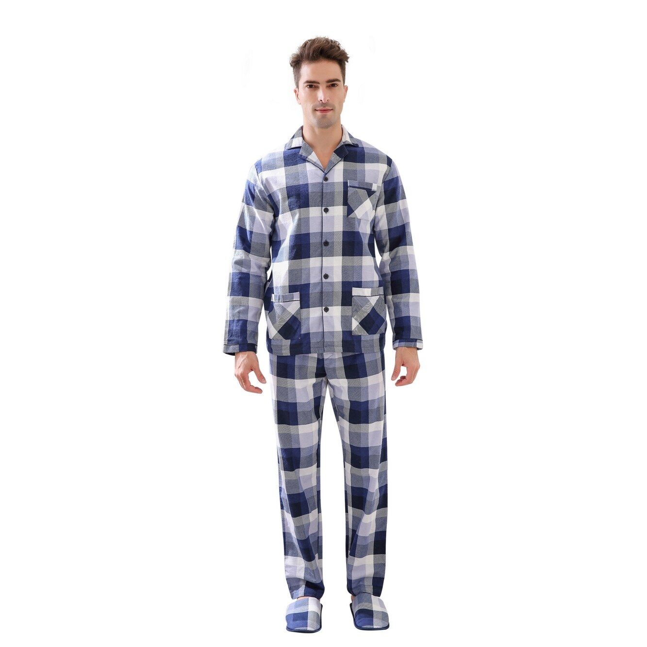 Shop Richie House Men S Pajama Two Piece Pajama Set Or Slippers