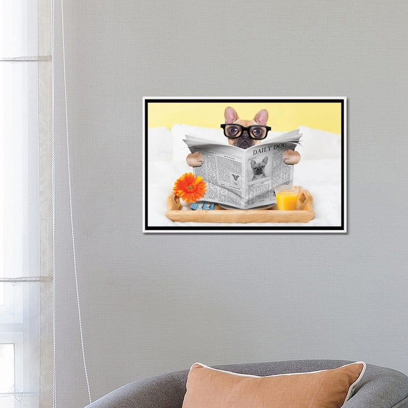 iCanvas "Breakfast In Bed" by damedeeso Framed Canvas Print