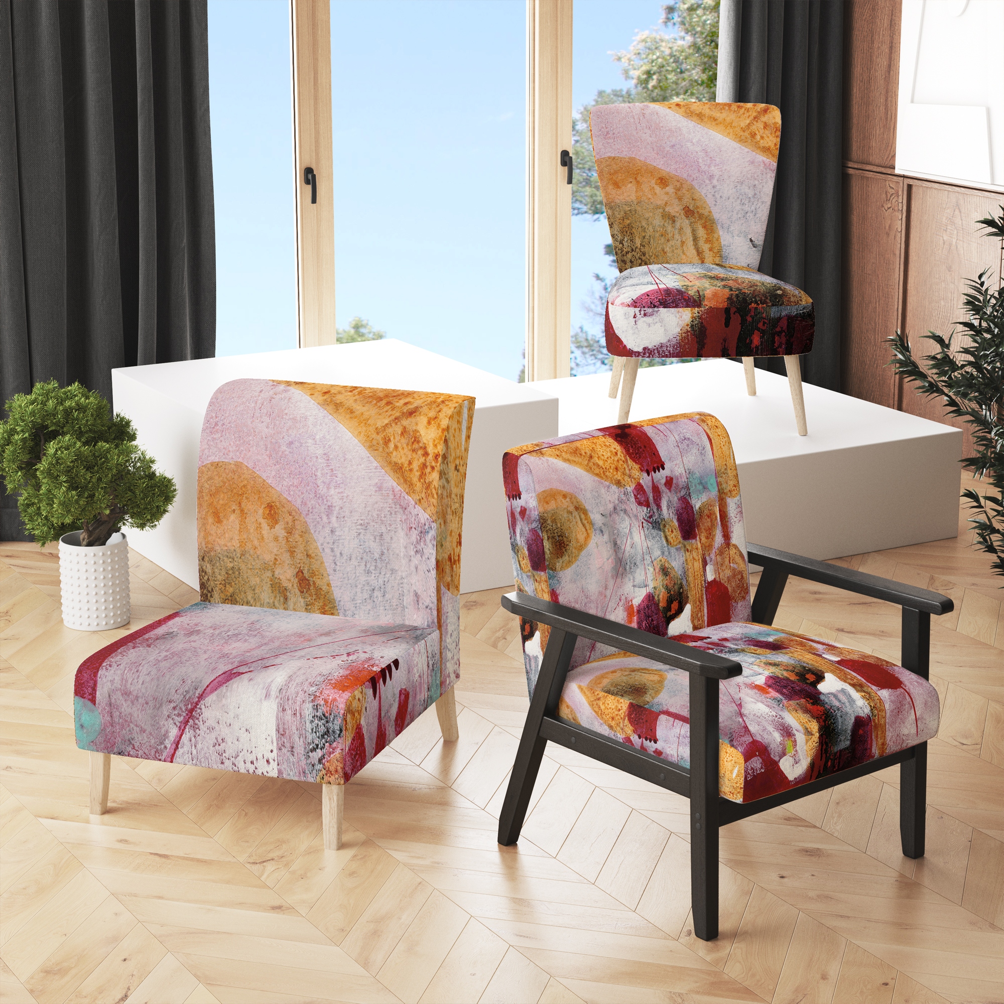 Contemporary accent 2025 chairs with arms
