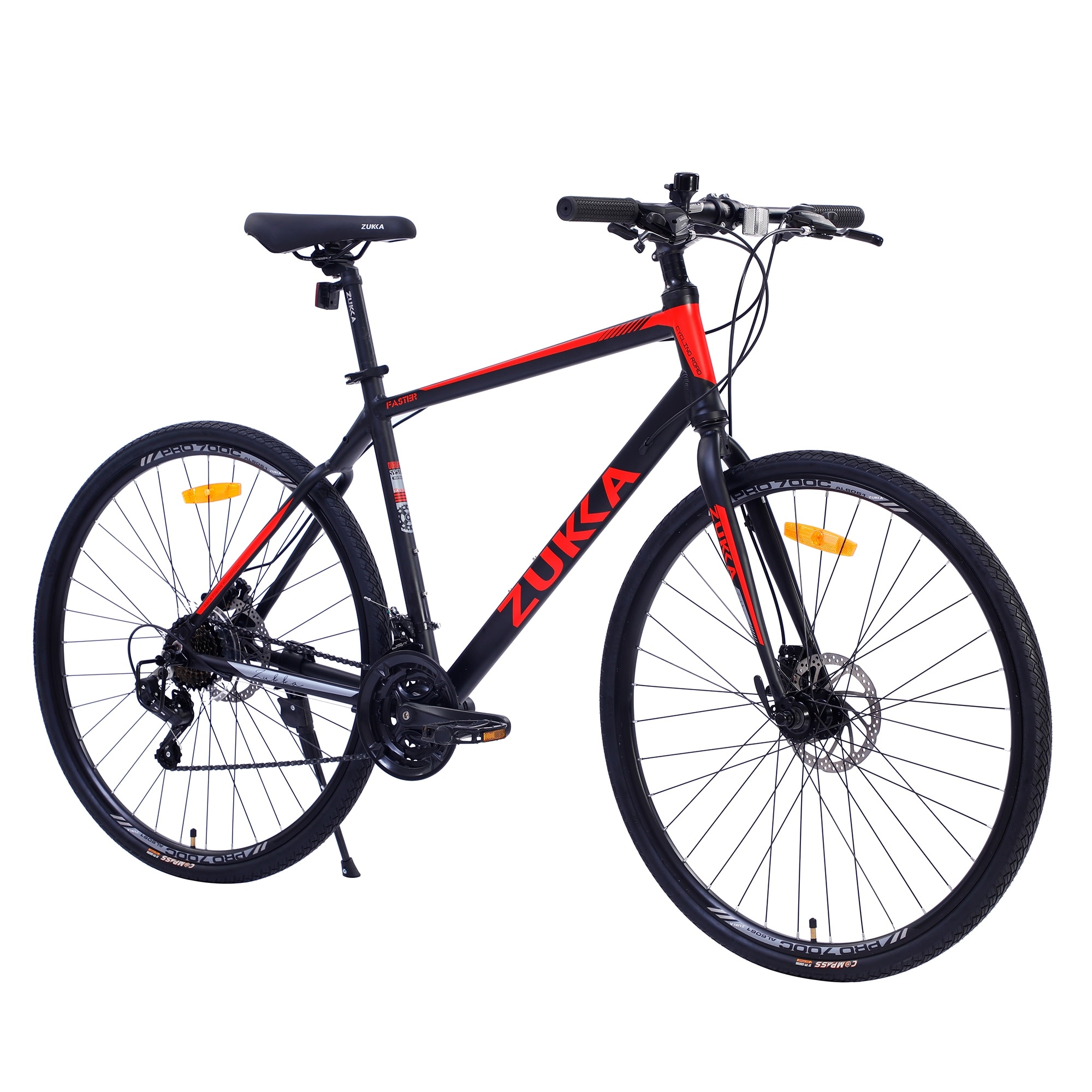 Experience Speed and Versatility with this 700C Hybrid Bike Road Bike 21 Speed Shimano Aluminum Rims and Disc Brakes