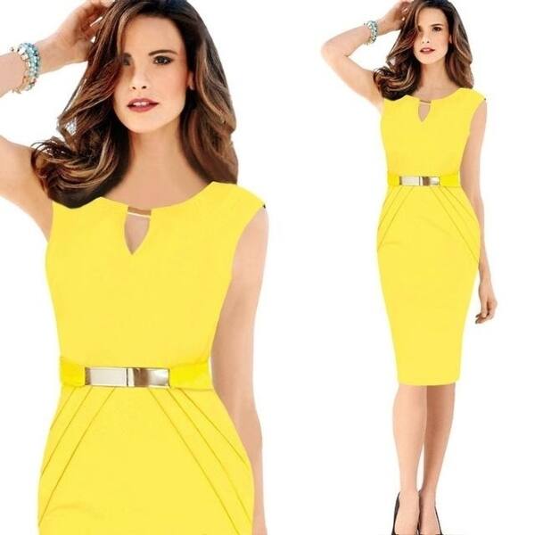 Shop Fashion Women 2014 Gown Empire Waist Knee Length Sequined Elegant Casual Bodycon Pencil Evening Party Dresses Plus Size S Xxl Overstock 27107108