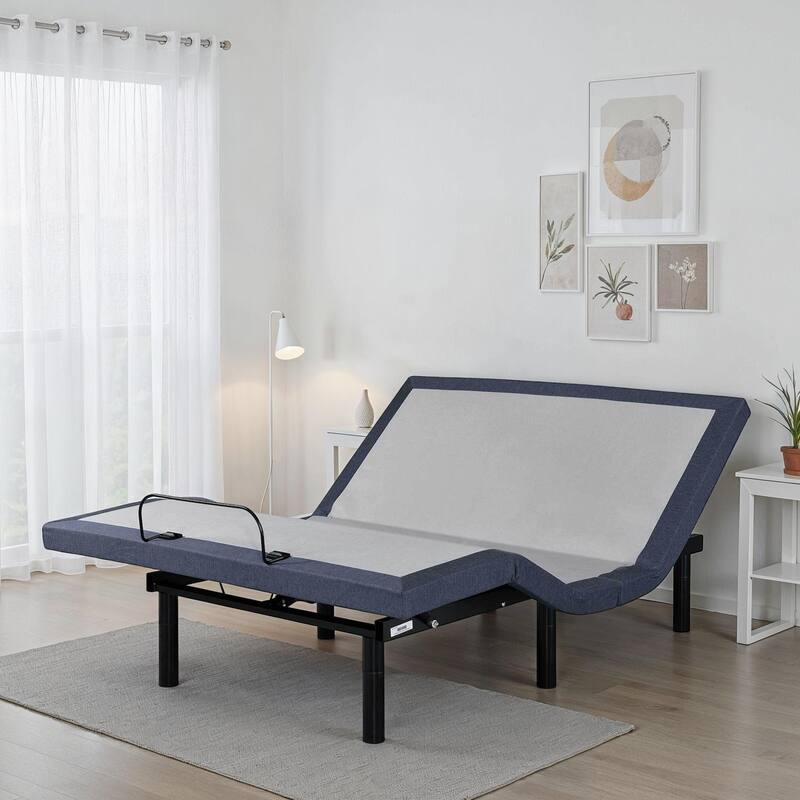 Twin XL Size Steel Adjustable Platform Bed Base with Head/Foot Adjustment and Bluetooth Control