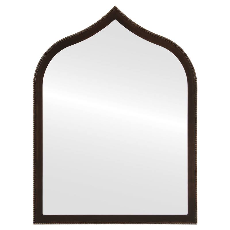 Van Buren Framed Vanity Mirror - Teardrop Cathedral - 24.4x32.4 - Rubbed Bronze
