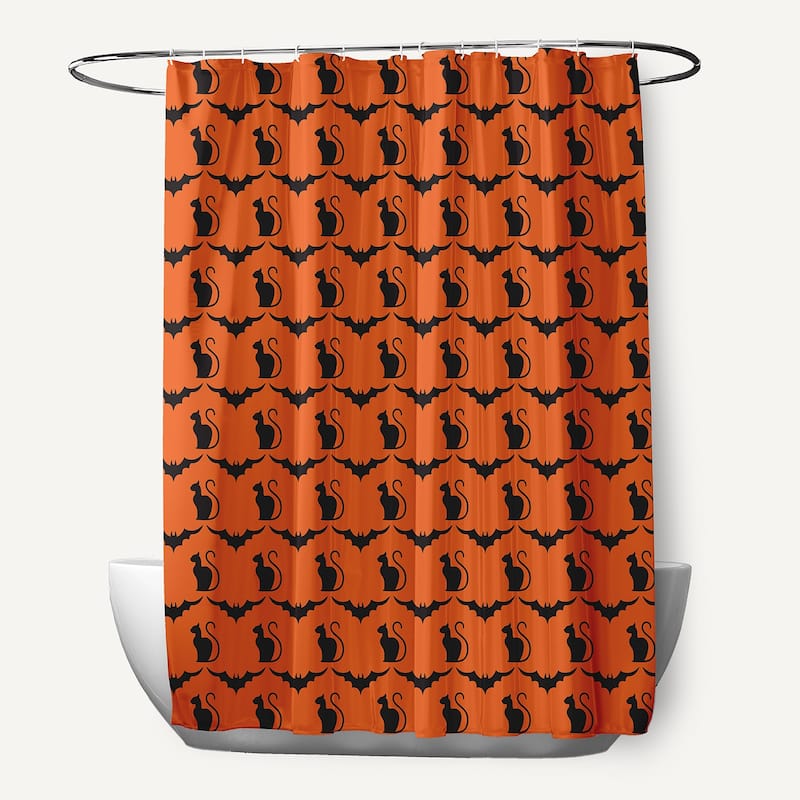 Cats and Bats Shower Curtain - Sienna