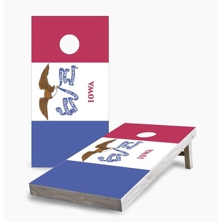 Iowa State Flag Cornhole Game (Choose Wraps or Boards)