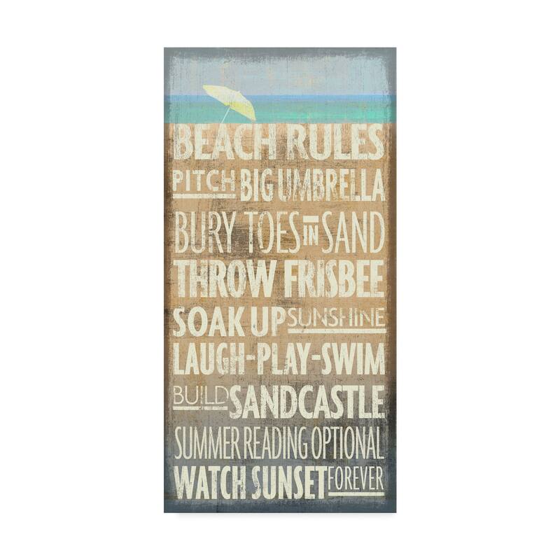 Art Licensing Studio 'Beach Rules' Canvas Art