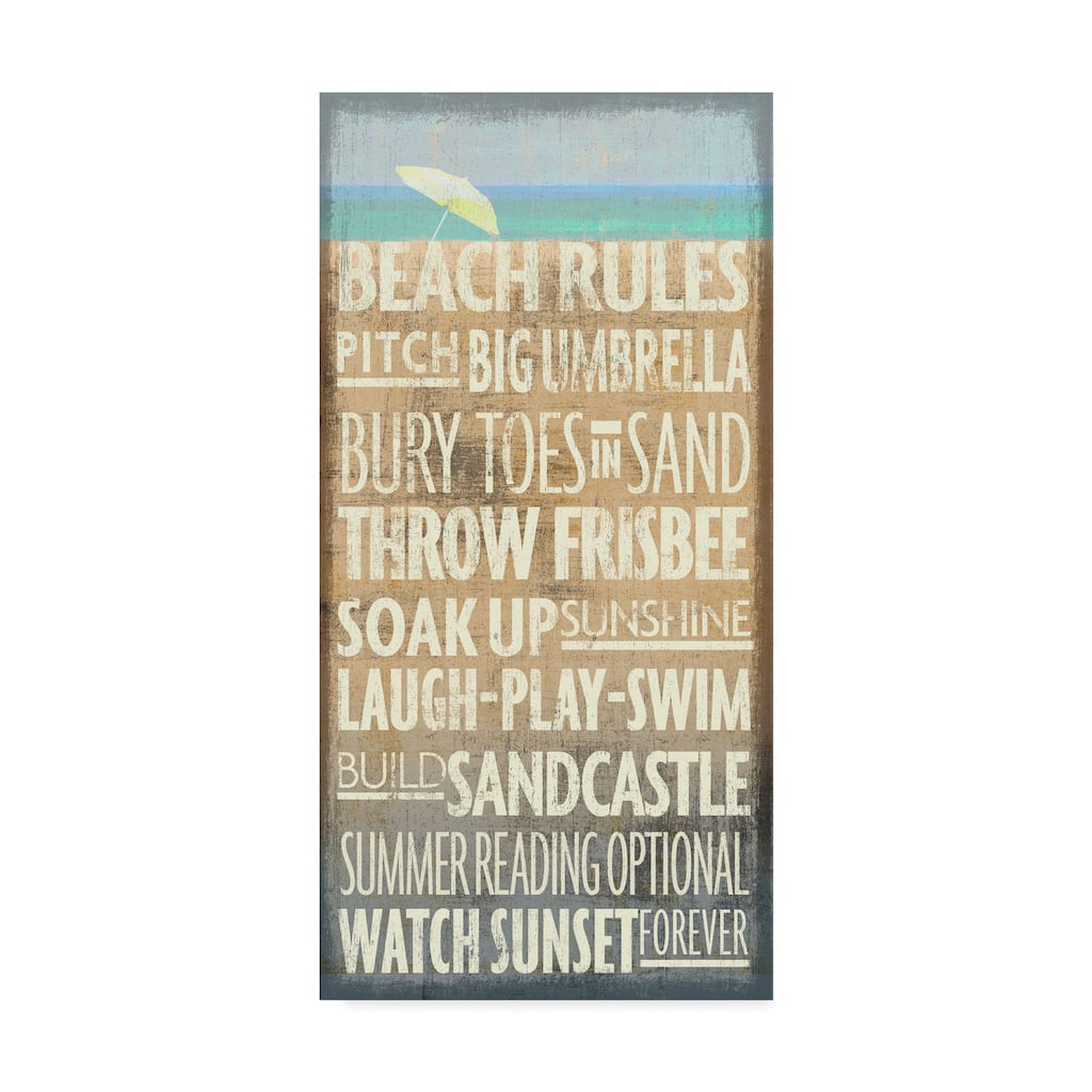 Art Licensing Studio 'Beach Rules' Canvas Art