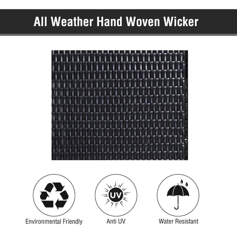 Outsunny Poolside PE Rattan Wicker Towel Valet Organizer Cabinet