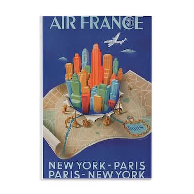 Stupell Air France Vintage Travel Wall Plaque Art Design By Marcus Jules