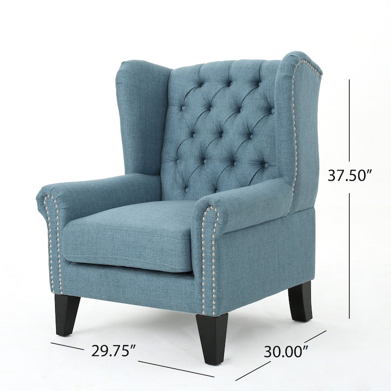 30" High Back Button Tufted Chair