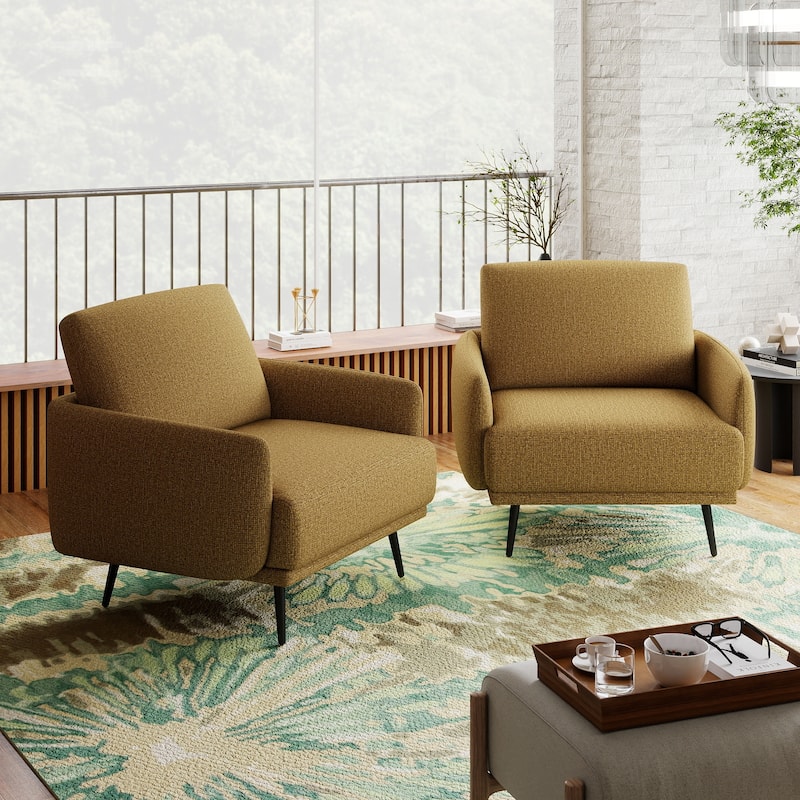 Karaka 37.5"W Oversized Armchair Leisure Sofa Accent Chair (Set of 2)