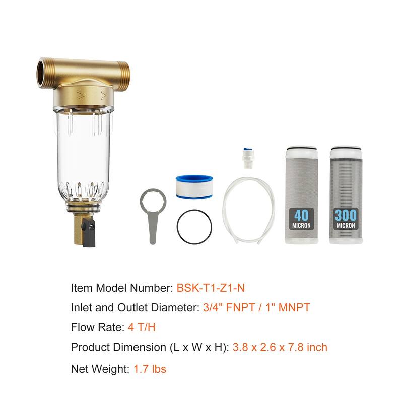 Spin Down Filter for Whole House Water Filtration Systems