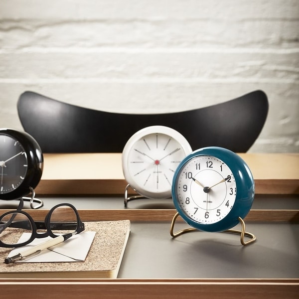 Arne Jacobsen Station Table Clock, Ø: 4.3