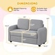 preview thumbnail 2 of 28, Gymax 2-Seat Kids Sofa Toddler Sofa Couch w/ Soft Teddy Fleece