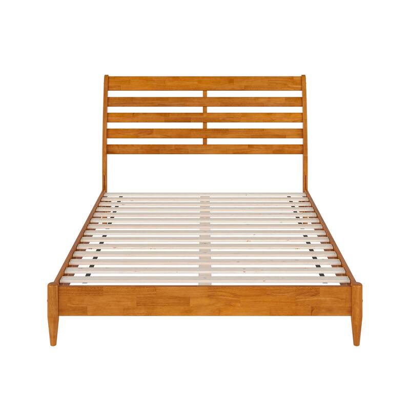 Solid Wood Low Profile Platform Bed - Modern Minimalist Design - Twin Twin XL Full Queen King