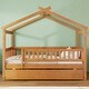 preview thumbnail 67 of 83, Montessori Bed House Bed with Trundle Bed and Headboard, Wood Daybed Platform Bed Frame No Box Spring Needed for Boys Girls
